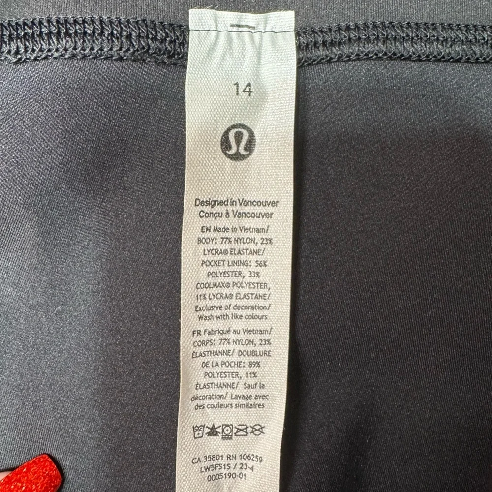 Lululemon Wunder Train High Rise Tight Athletic Legging Black Graphic Logo NWT